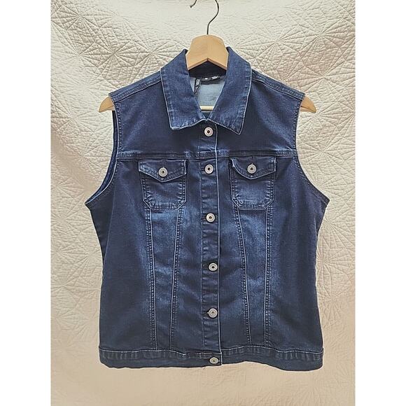 Ethyl Denim Womens Blue Jean Jacket Westerncore Size Medium 19x23 - Picture 1 of 7